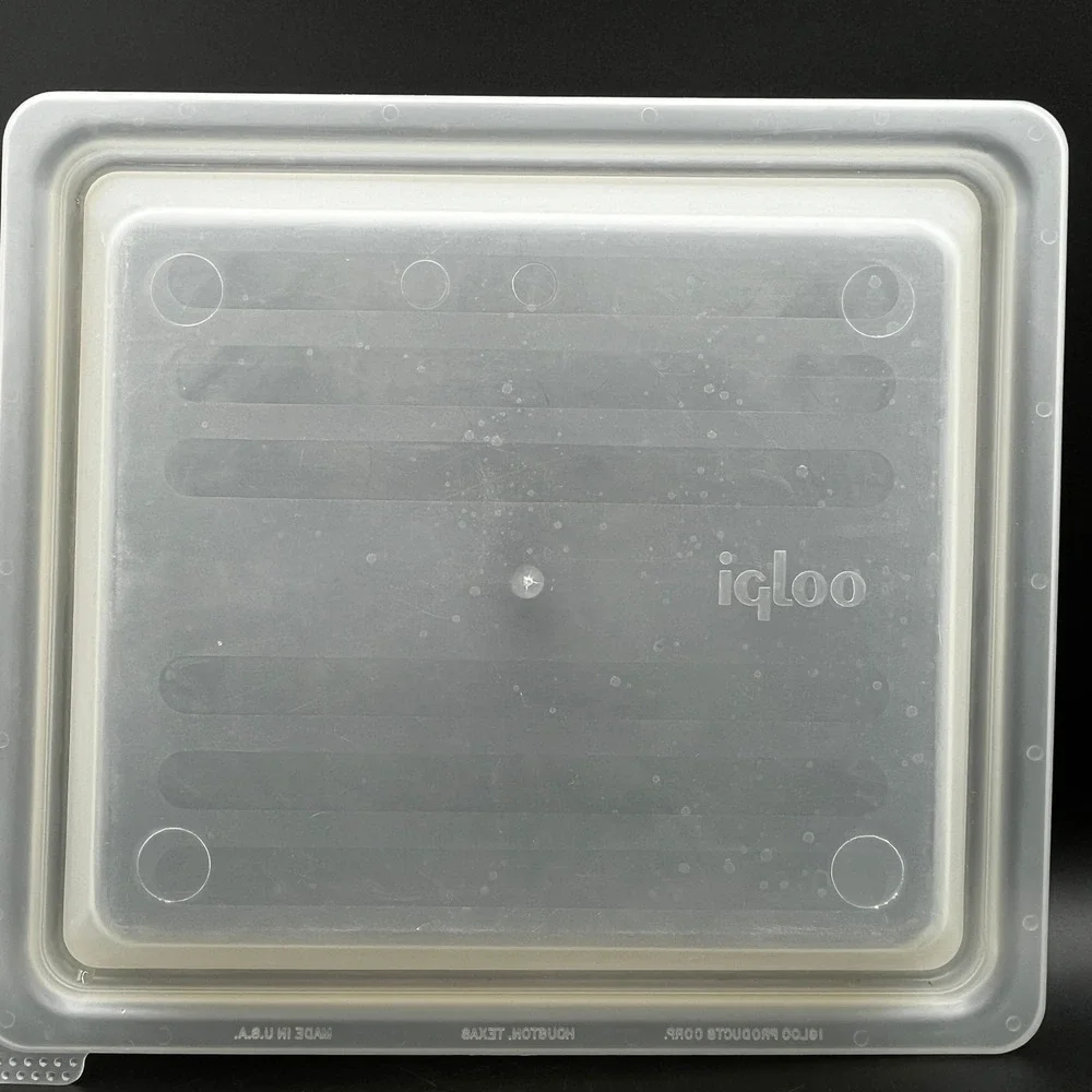 Vtg Igloo White Plastic Food Storage Container Lid Cooler Legend 11x10x3.5
